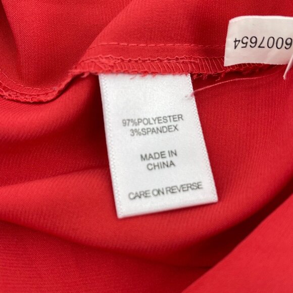 New York & Company Women's Stretch Satin Red Tank Top Blouse Size Small Shirt - Picture 8 of 10